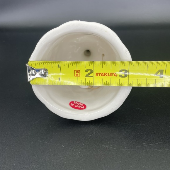 Bell Porcelain Dinner 3D Sculpted Iridescent Spring Floral Gold Trim 6"  Vintage - Picture 9 of 10